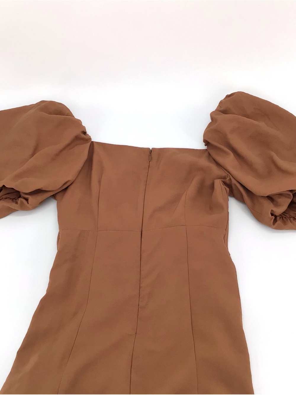 Zoe And Claire Brown Puff-Sleeve A-line Dress Size Small - Picture 13 of 14